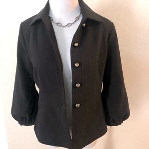 CAbi Jacket Black Abbott Peplum Career 3027 Sz 4